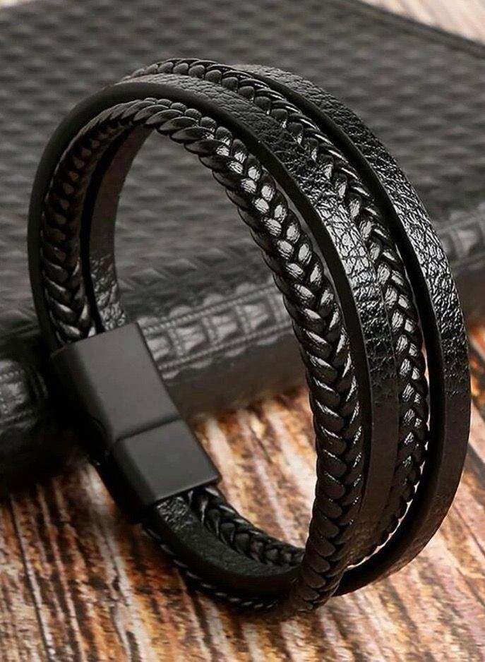 Luxury Concept Elegant High Quality Of PU Leather Bracelet For Men - Image 2