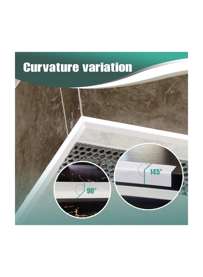 RATSAW Caulk Tape White Bathroom Corner Caulking Tape Waterproof Self Adhesive Sealing Tape Used for Kitchen Sink Bathroom Bathtub Tub Floor Wall Edge Protector Strip - Image 4
