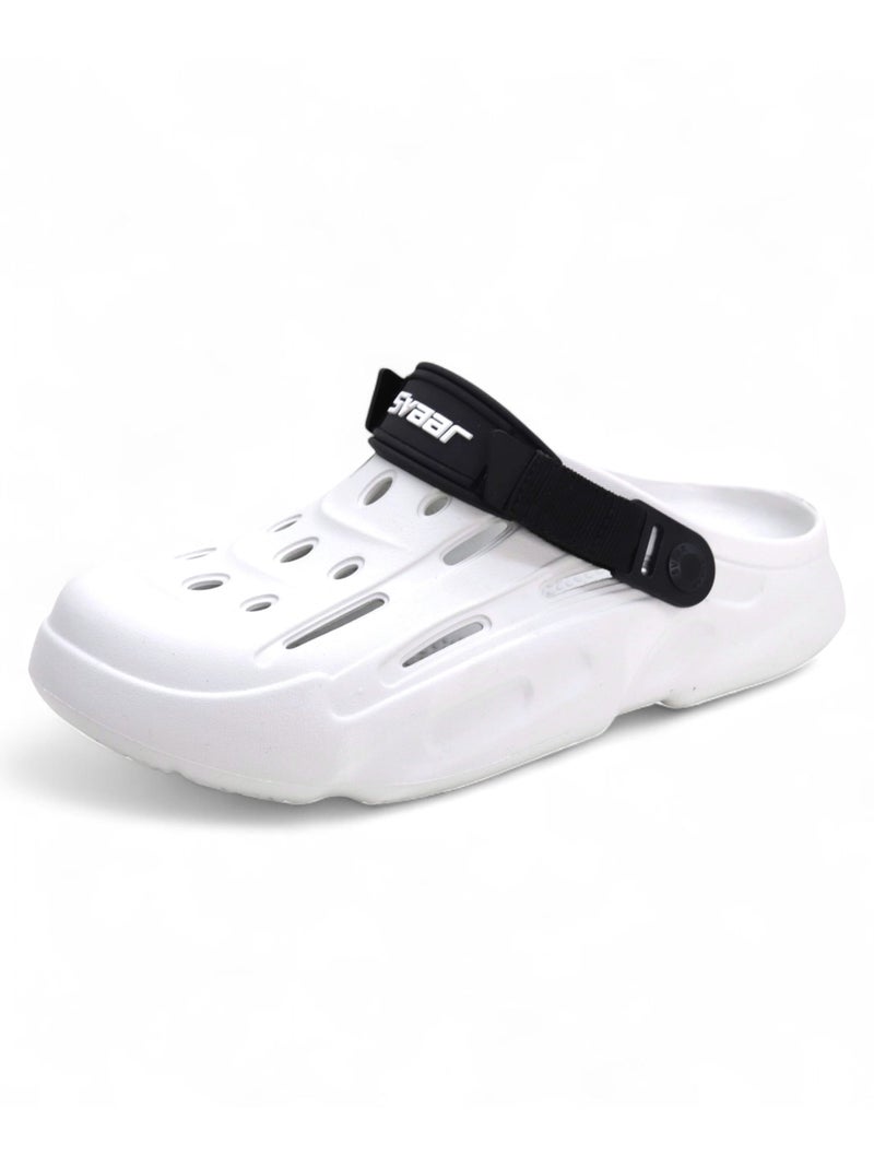 Svaar Designer Clogs, Lightweight Sandals with Adjustable Back Strap for Men Off White - Image 3