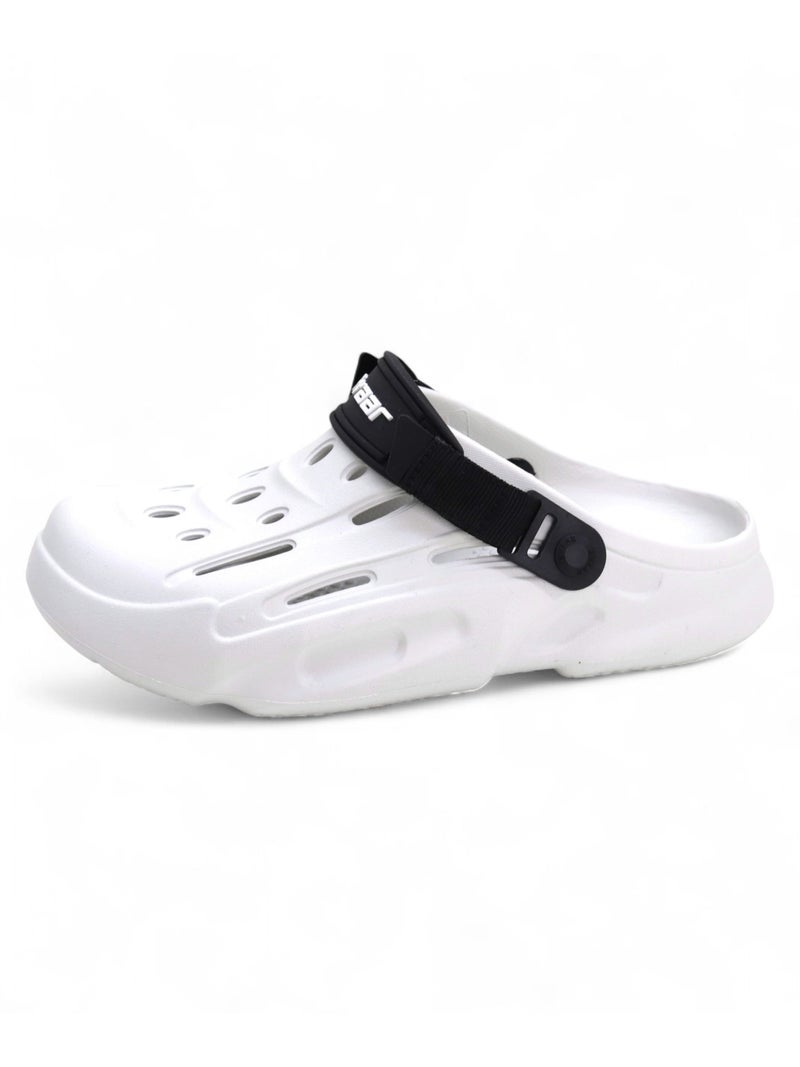 Svaar Designer Clogs, Lightweight Sandals with Adjustable Back Strap for Men Off White - Image 4