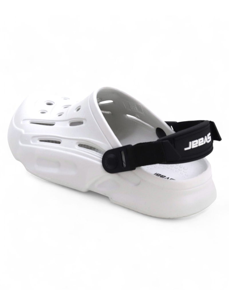 Svaar Designer Clogs, Lightweight Sandals with Adjustable Back Strap for Men Off White - Image 5