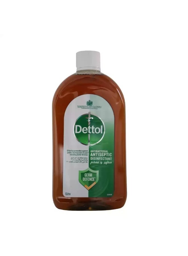 Dettol Antibacterial Antiseptic Disinfectant Germ Defence Liquid- Brown 1 LitreLiters