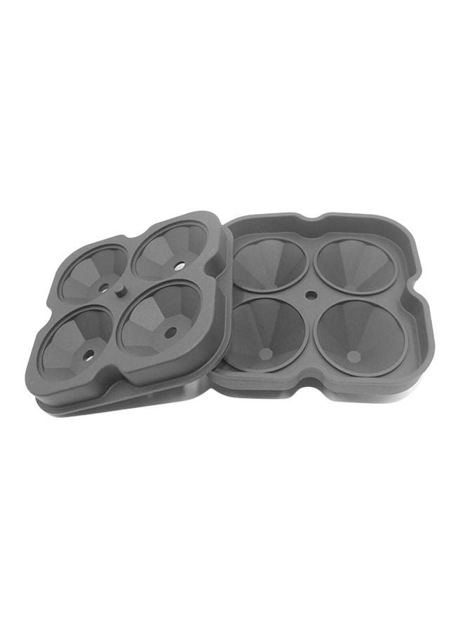 NIBEMINENT Diamond-Shaped Ice Cube Tray Black 13.1x13.1x4centimeter - Image 1