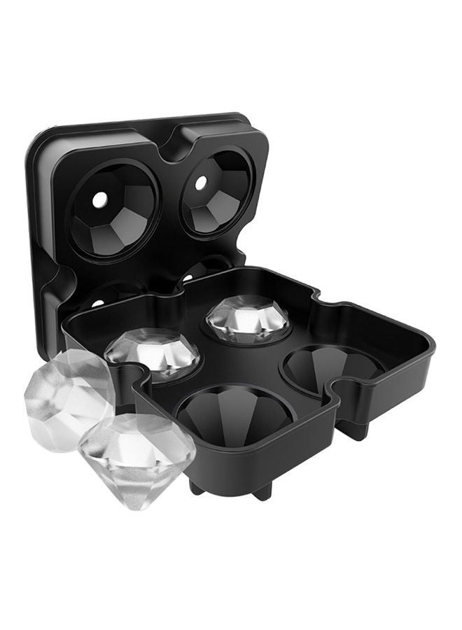 NIBEMINENT Diamond-Shaped Ice Cube Tray Black 13.1x13.1x4centimeter - Image 2