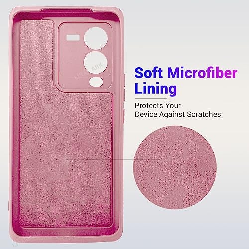 LIRAMARK Silicone Soft Back Cover Case for Vivo V25 Pro 5G (Silicone Pink) - Image 2
