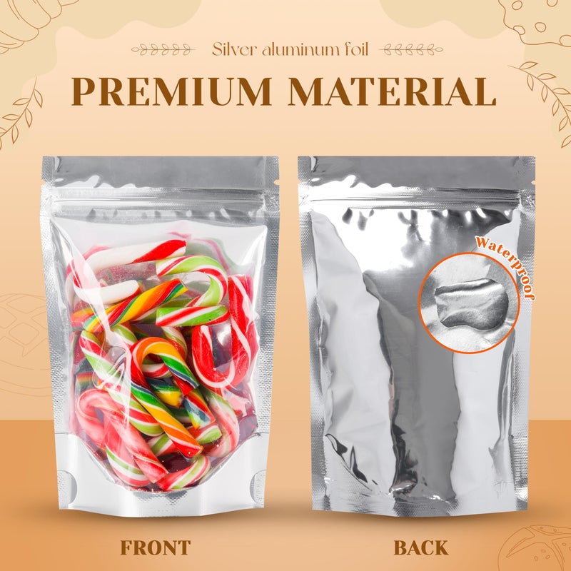 LOKQING 100 PACK 4x6 Mylar Bags for Food Storage Resealable Stand Up Bags for Small Business Packaging Supplies Clear Foil Food Storage Packaging Bag - Image 4
