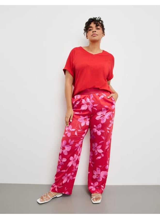 GERRY WEBER Palazzo trousers with flower print Carlotta  - Image 2