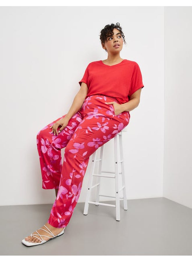 GERRY WEBER Palazzo trousers with flower print Carlotta  - Image 4