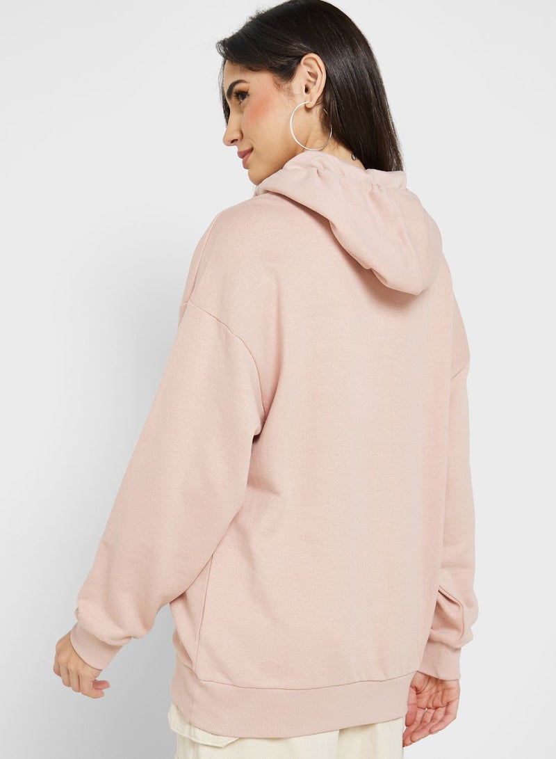 Joy Division Graphic Drawstring Hoodie  - Image 2