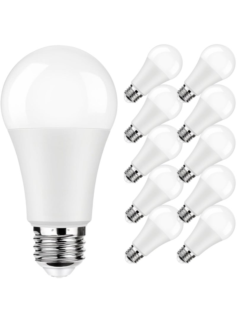 HUAQIANG E27 Screw Bulbs, Cool White 6500K, Super Bright E27 LED Bulbs, Energy Saving Edison Light bulb, Non-dimmable, Pack of 10 - Image 1