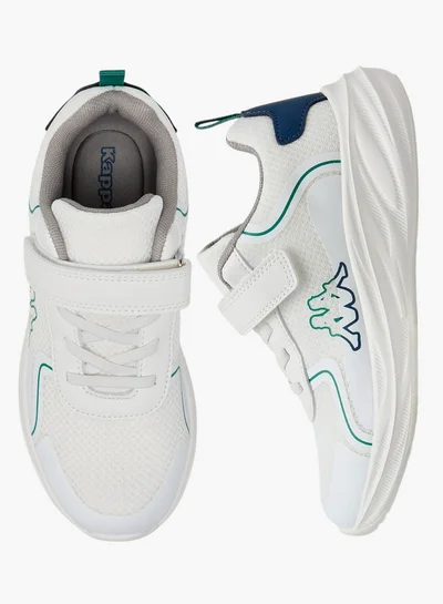 Kappa Boys' Logo Print Sports Shoes with Hook and Loop Closure
