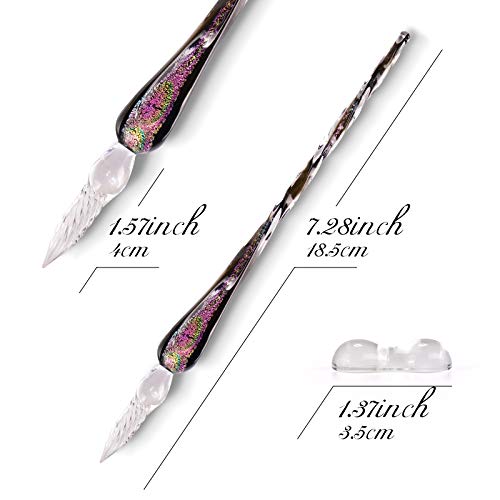 Aokuy Glass Dip Pen Set,Calligraphy Pen,Crystal Signature Pen for Art, Writing, Signatures -Decoration and Business Gift - Image 2