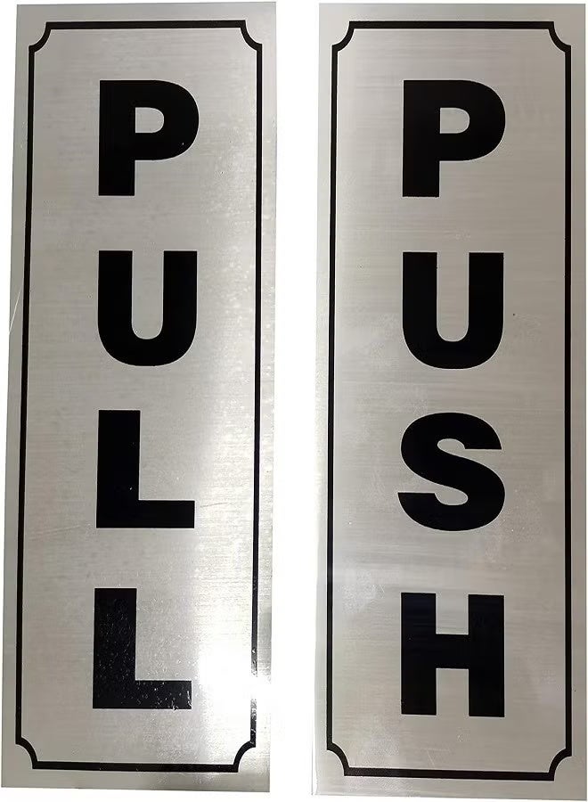 PUSH & PULL ALUMINIUM STICKERS FOR OFFICES, HOTELS, SHOPS & HOUSE - Image 1