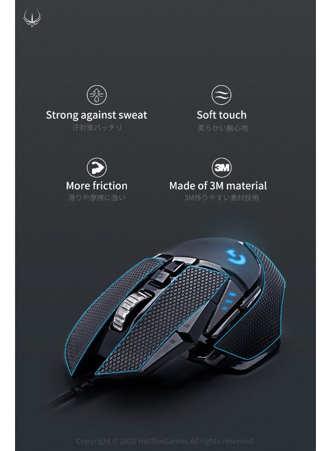 HOTLINE GAMES HOTLINEGAMES Grip Upgrade 20 Plus Mouse Anti Slip Grip Tape Compatible with Logitech G600 MMO Gaming Mouse SkinsSweat ResistantCut to FitEasy to ApplyProfessional Mice Upgrade - Image 2