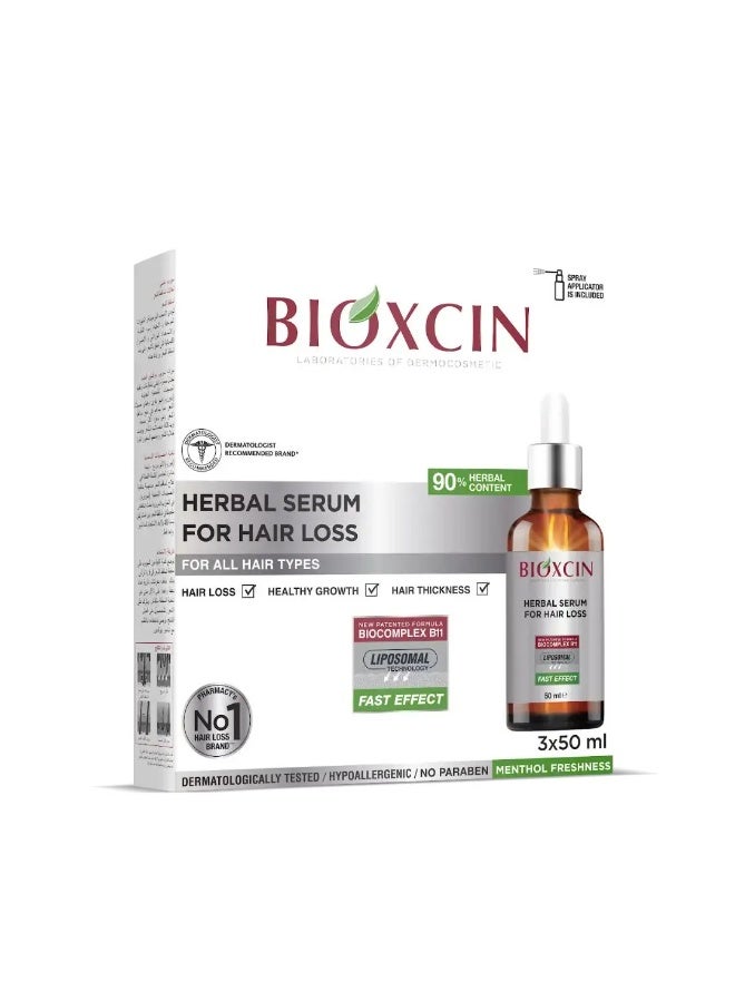 بيوكسين سيروم بخلاصات عشبية لتساقط الشعر 3*50مل - Image 1