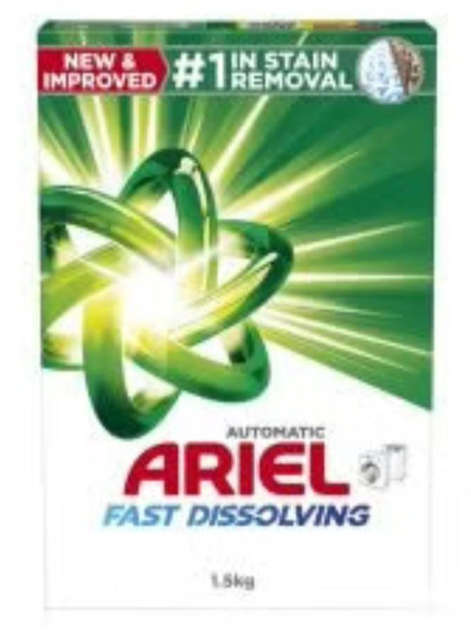 اريال مسحوق غسيل أوتوماتيكي سريع الذوبان بالرائحة الأصلية أبيض 1.5 كجم - Image 1