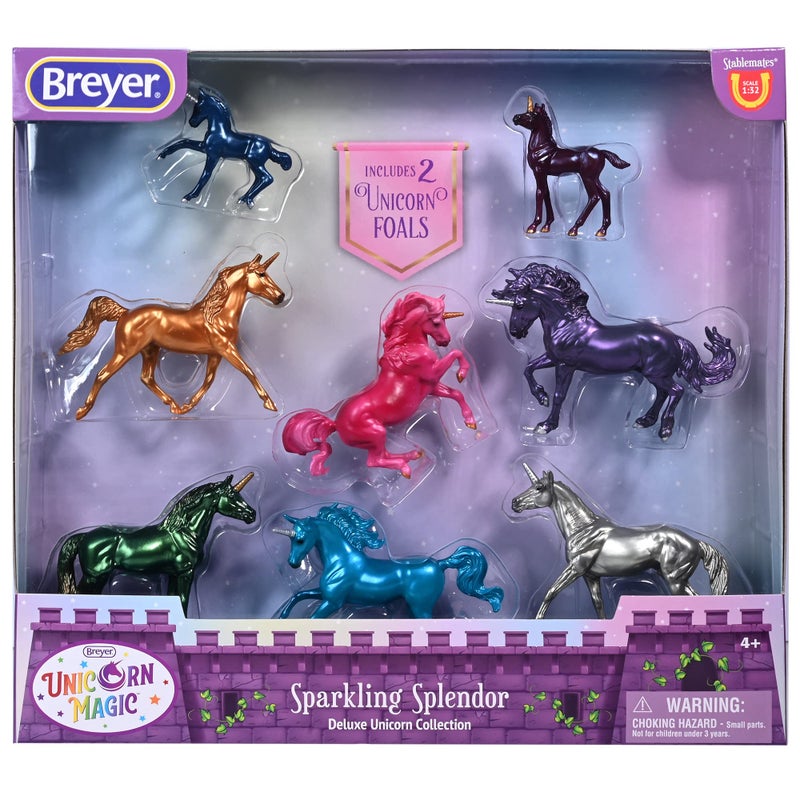 Breyer Horses Stablemates Sparkling Splendor Deluxe Unicorn Set  8 Unicorn Set  Unicorn Toy  Horse Figurines  375 x 25  132 Scale  Model 6937 - Image 2
