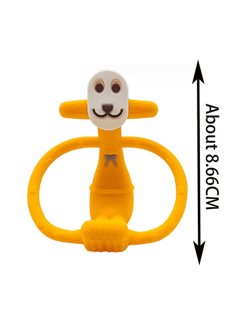 Orange Sitting Monkey Teether Teething Soothing Toy Baby Teething Toy Silicone Bpa Free Suitable For Infants And Toddlers Boys Girls  - Image 2