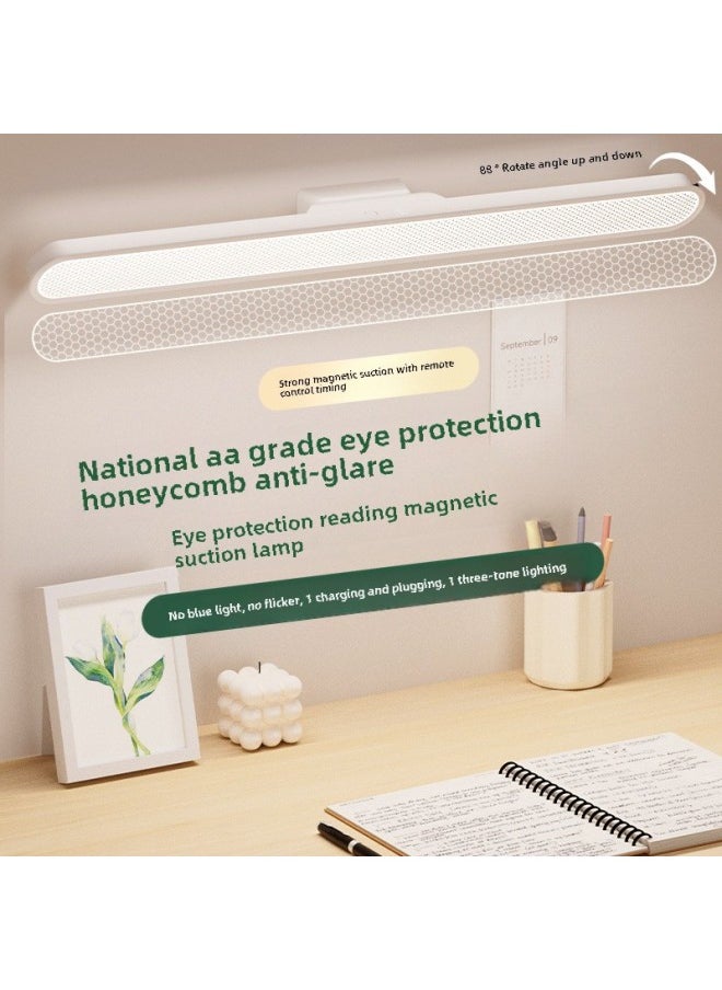 Creative Led Eye Protection Desk Lamp Charging Cool Dead Lamp Dormitory Study Special Bedside Reading Night Light Student Gift-Specifications:Lender 42CM Remote Control Model [base Magnetic Suction Three Color Temperature Touch/remote Control Charging And Inserting Dual Use] Data Line