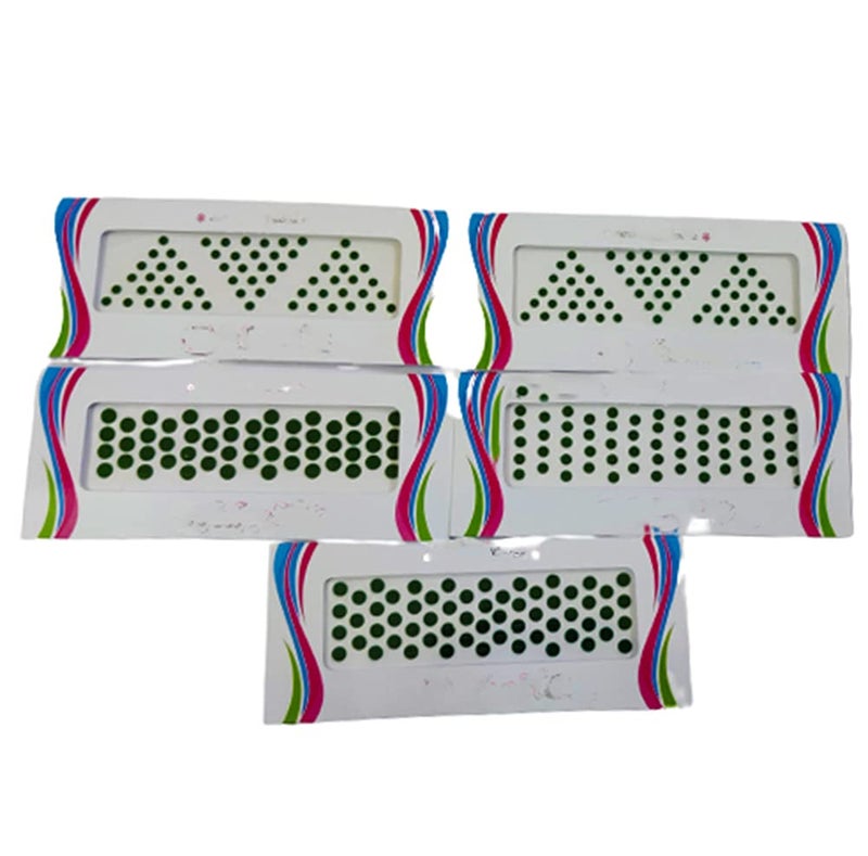 DMS RETAIL Forehead Green Bindi for Women Kumkum Bindi for Ladies Total 12 Packets 34 Different Sizes - Image 2