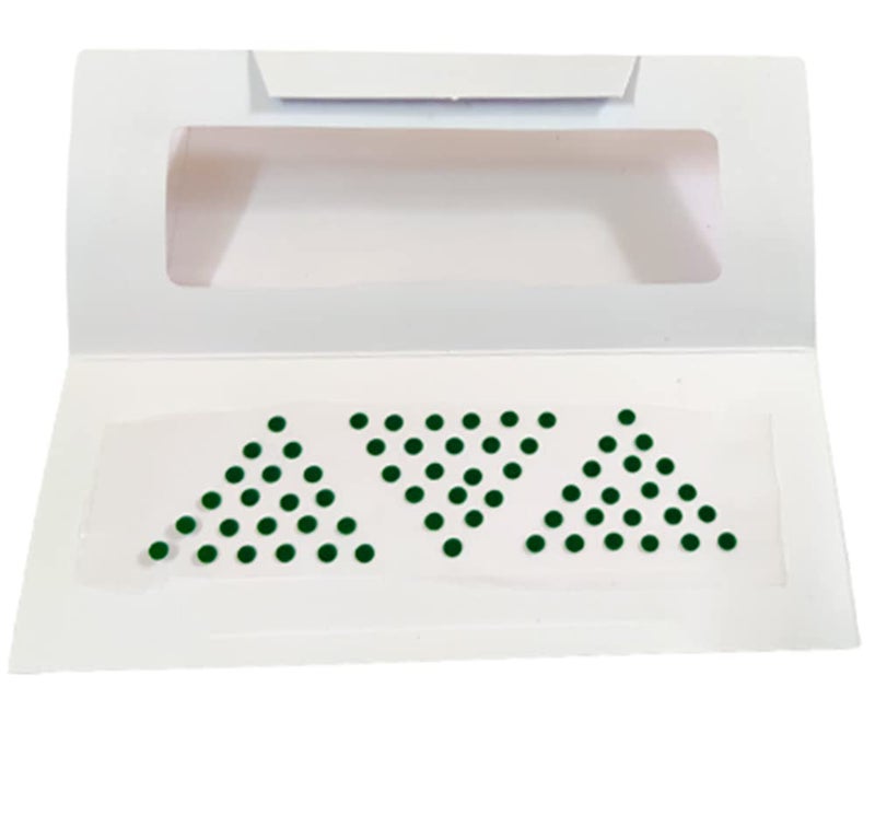 DMS RETAIL Forehead Green Bindi for Women Kumkum Bindi for Ladies Total 12 Packets 34 Different Sizes - Image 4