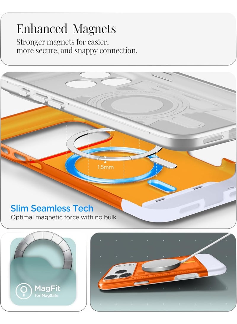 Spigen Classic C1 MagFit for iPhone 17 PRO Case Cover with MagSafe & Extreme Protection Tech - Tangerine - Image 5