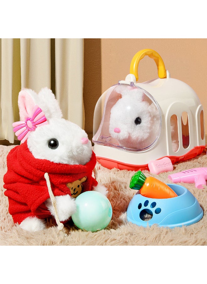 Toy Dog Children's Electric Puppy Simulation Will Bark Will Walk Plush Bunny Pet Children Leash Than Bear Dog-Color:Bichon Dog-Standard Edition  - Image 5