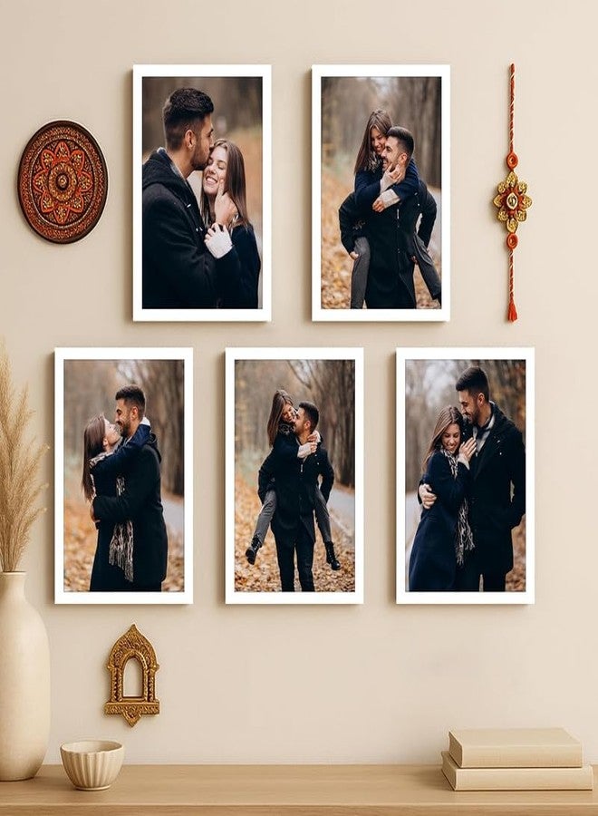KDM HOME DECOR مجموعة إطارات صور KDM HOME DECOR مقاس A4، مجموعة من 5 إطارات صور بيضاء لتزيين المنزل والمكتب، المقاس: 8.2 × 11.7 بوصة - Image 1