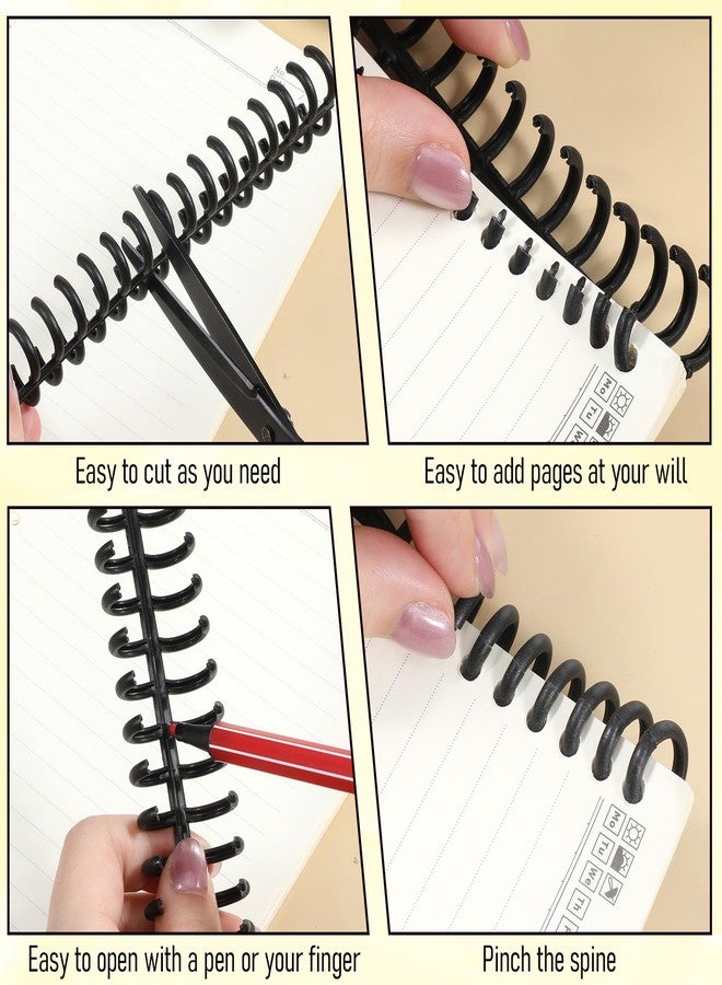 Eldraqth 10 PCS Comb Binding Spines, 3/8 Inch Diameter 30 Ring Plastic Binder Combs and Spines Click Binding Ring Easy to Open Close Adding Pages for Student Teacher Business Document File Making Office Use - Image 3