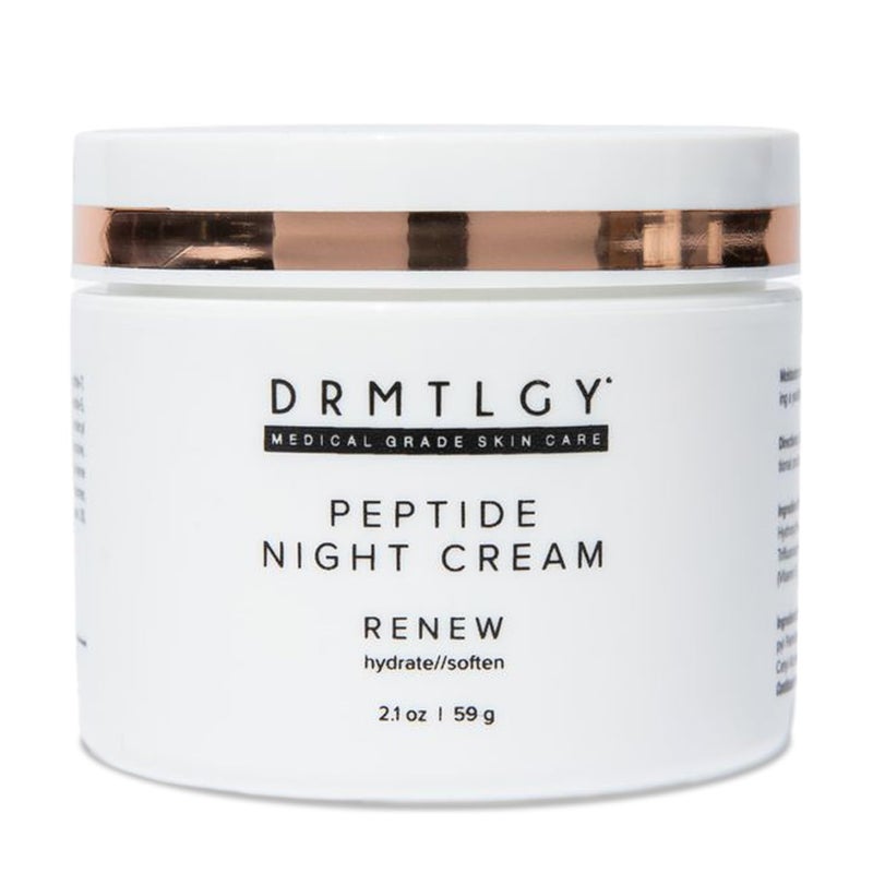 DRMTLGY Peptide Night Cream Face Moisturizer. Fragrance Free and Oil Free Hydrating Facial Moisturizer for All Skin Types. 2.1 oz - Image 1