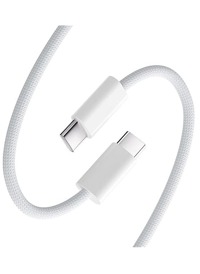 An 60W USB C to C Woven Charging Cable, Fast Charger Cable, Compatible with iPhone 15/16,15/16 Pro,15/16 Plus,15/16 Pro Max, Laptops and Lot More - 1 Meter  - Image 2