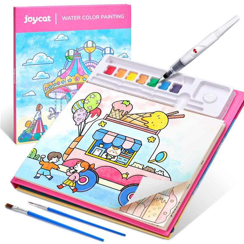 JoyCat Paint with Water Coloring Books for Toddlers Watercolor Painting Sets for Kids Ages 35 48 Arts and Crafts Drawing Activities Toy Birthday Gifts for Boys Girls Funfair - Image 2
