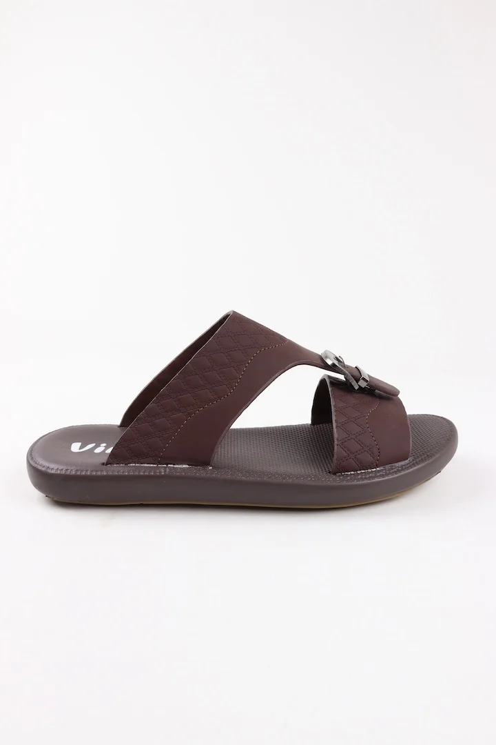 Viny BROWN Viny Traditional Arabic Sandals for Men – Comfortable Slip-On Design – Everyday Wear – Black, White, Coffee for Men | Best Price UAE