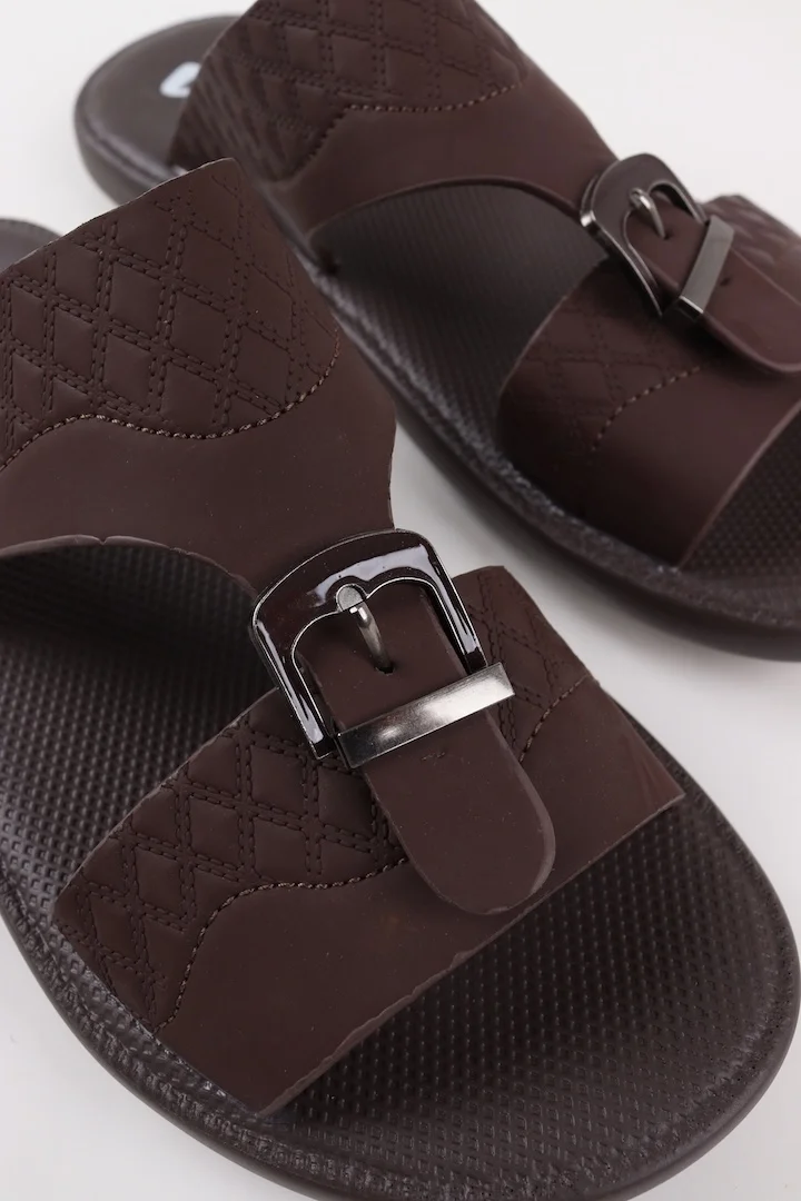 Viny BROWN Viny Traditional Arabic Sandals for Men – Comfortable Slip-On Design – Everyday Wear – Black, White, Coffee for Men | Best Price UAE