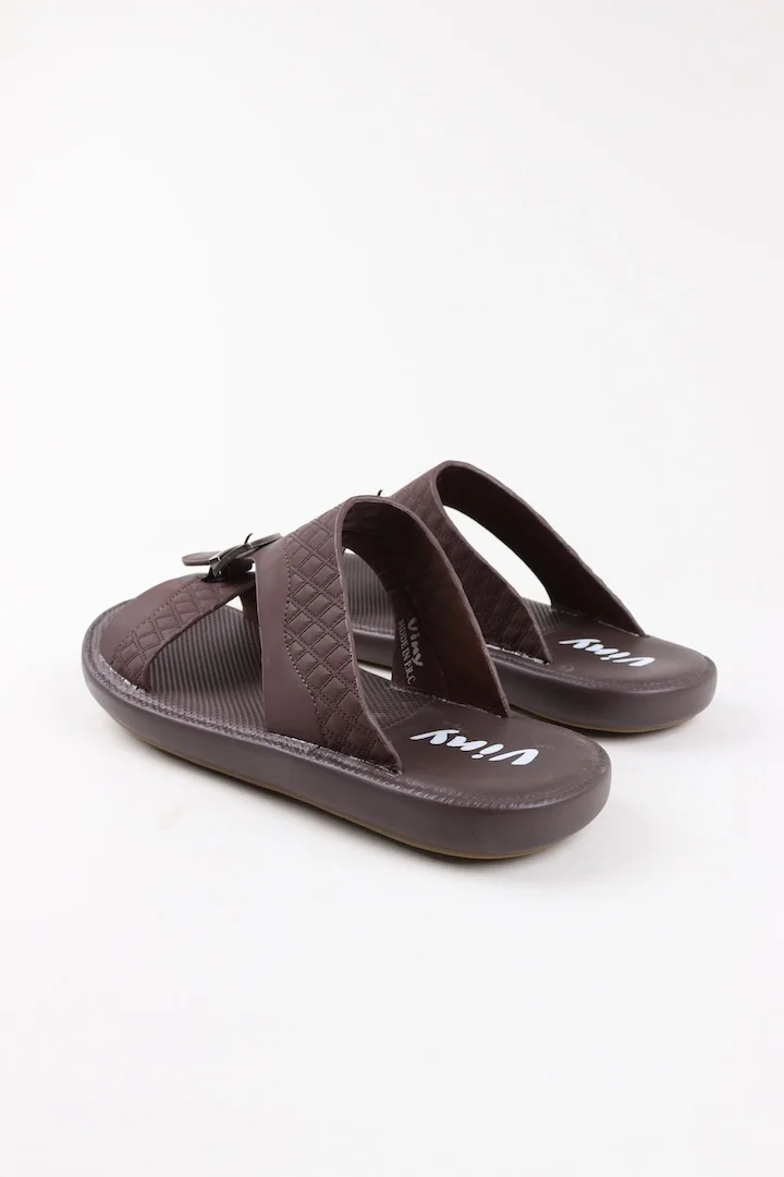 Viny BROWN Viny Traditional Arabic Sandals for Men – Comfortable Slip-On Design – Everyday Wear – Black, White, Coffee for Men | Best Price UAE