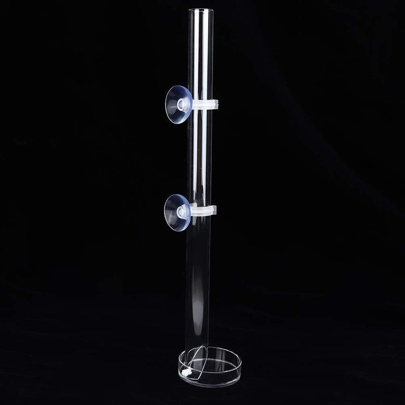 ciciglow Shrimp Feeding Tube and Dish Set,Acrylic Shrimp Feeder Tube Feeding Dish Bowls for Fish Tank Aquarium Shrimp Fish, with 2 Suction Cups,Fish Tank Feeding Supplies(Tube Length 40cm) - Image 4