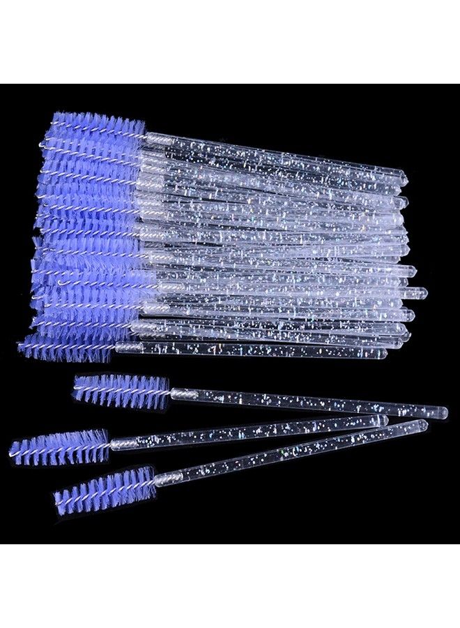 MyAoKuE-UP 300Pcs Disposable Mascara Wands Spoolie Brush Crystal Eyebrow Brushes Eyelash Extension Applicator Makeup Kits.Myaokueup (Whitelight Purple) - Image 1