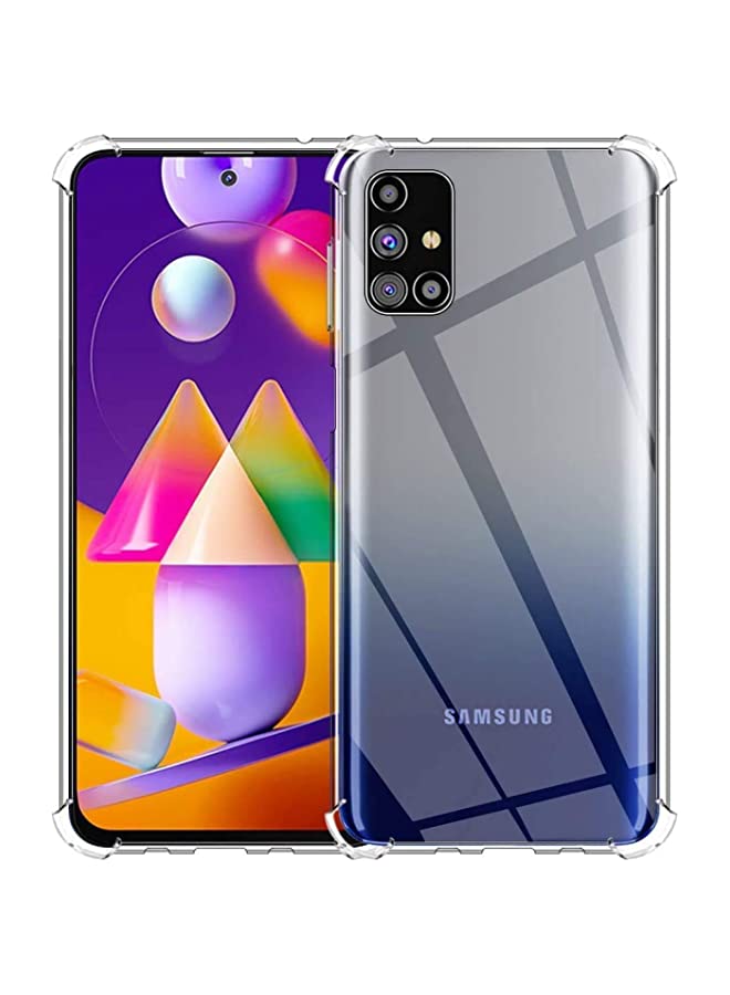 vesus Samsung Galaxy M51 Case Cover Back Air Cushion Soft Silicone Shockproof Ultra Slim Premium Material Anti-Scratch Protective Bumper Shell Corner for Samsung Galaxy M51 Clear