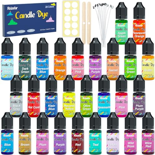 Candle Dye  28 Colors Wax Melt for Candle Making OilBased Highly Concentrate Liquid Color