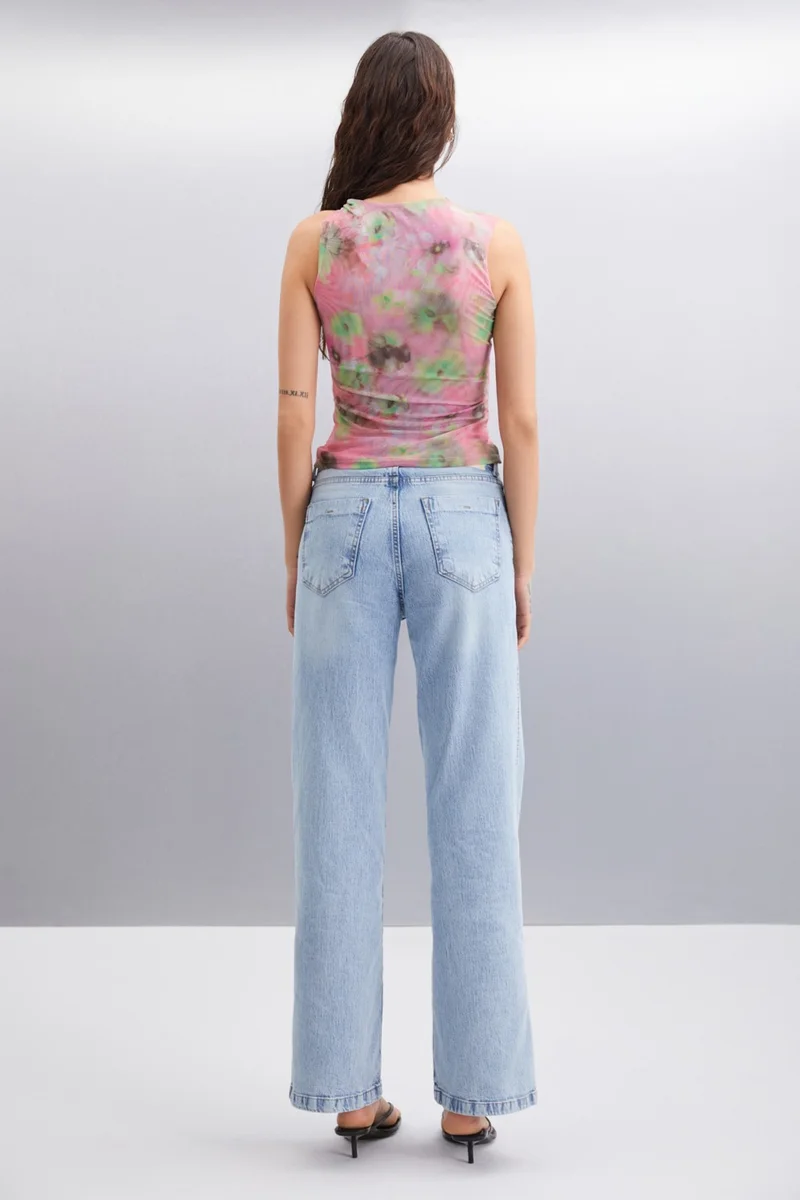 جريميلانج Jeri Women's Polyester Slim Pink Blouse