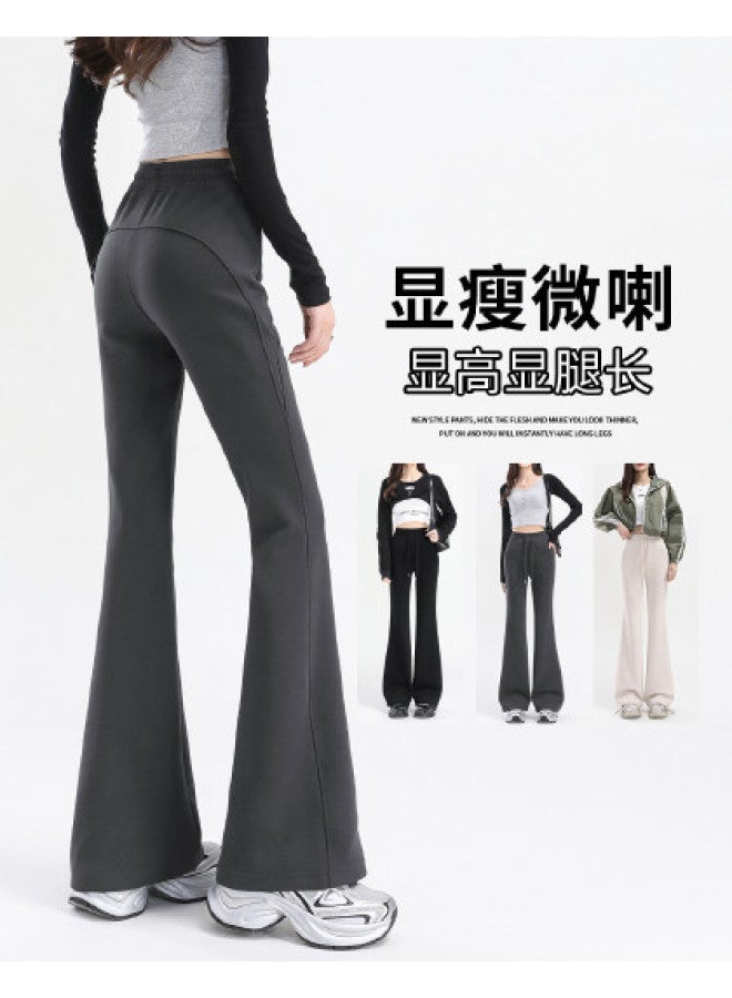 Hstyle Booty-lifting Flared Pants For Women - 2025 Spring/fall Collection, Design-forward Versatile High-waist Slim-fit Slimming Casual Trousers - Image 1