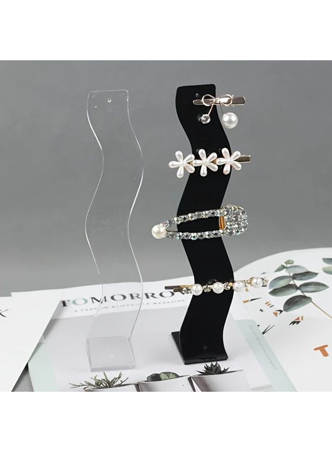 Black Acrylic Jewelry Display Rack Multi Tier Stand for Hairpins Earrings - Image 4