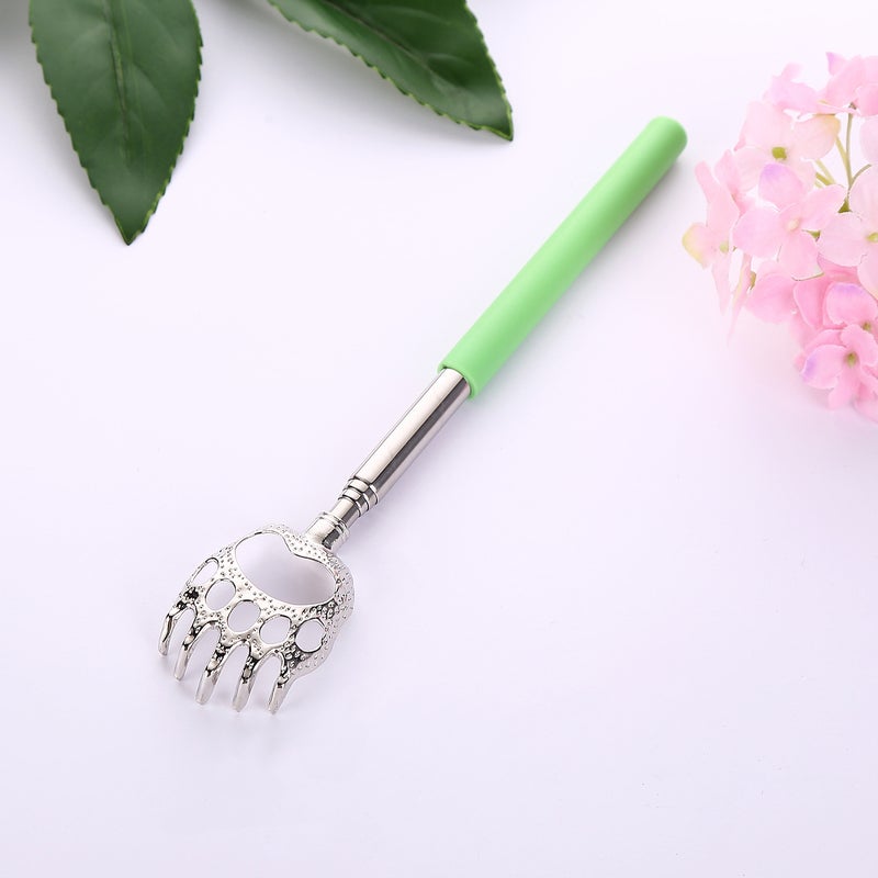 Loquat Stainless Steel Bear Claw Back Scratcher Grass Green