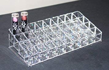 HOUSE HATCH Acrylic Makeup Organizer | Lipstick & Cosmetic Accessories Holder | Durable Transparent Beauty Storage Box for Makeup | Jewelry, and Vanity Essentials 36-Section Pack of 1 - Image 3