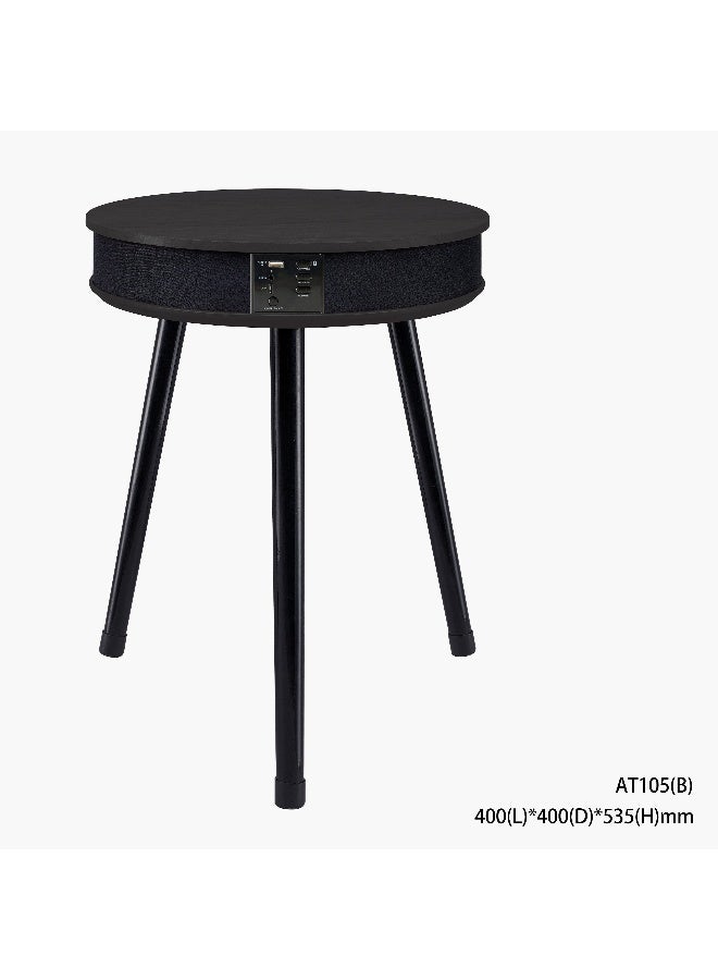 Home Box طاولة مovo إيدن الجانبية باللون الأسود مع منفذ شحن USB - Image 3