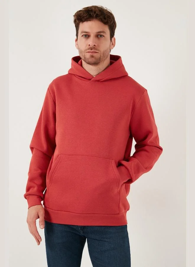 Buratti  Buratti Regular Fit Hooded Kangaroo Pocket Furry Soft Raised Sweat Men's SWEAT 5905281 for Men | Best Price UAE