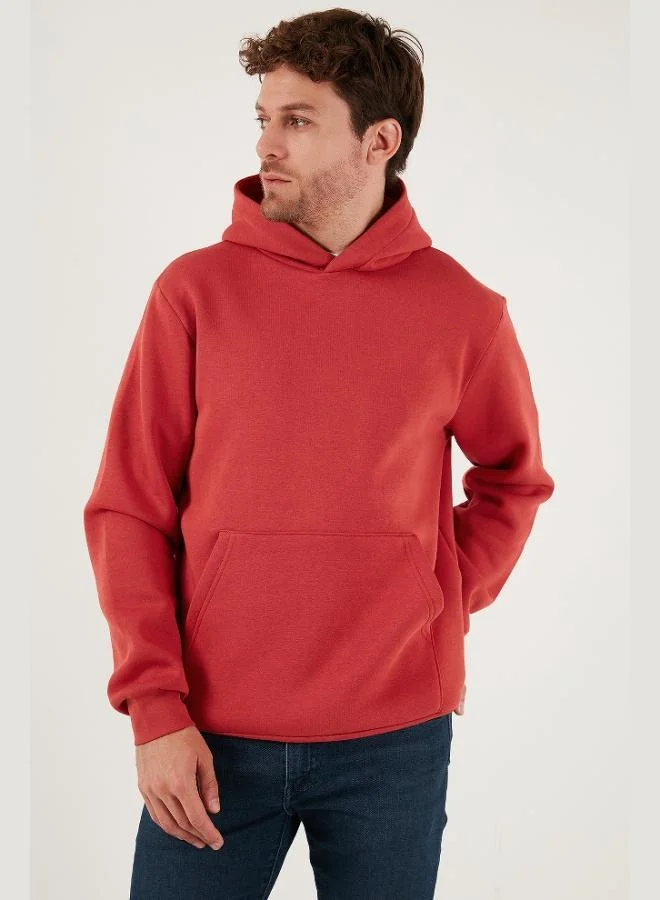 Buratti Buratti Regular Fit Hooded Kangaroo Pocket Furry Soft Raised Sweat Men's SWEAT 5905281