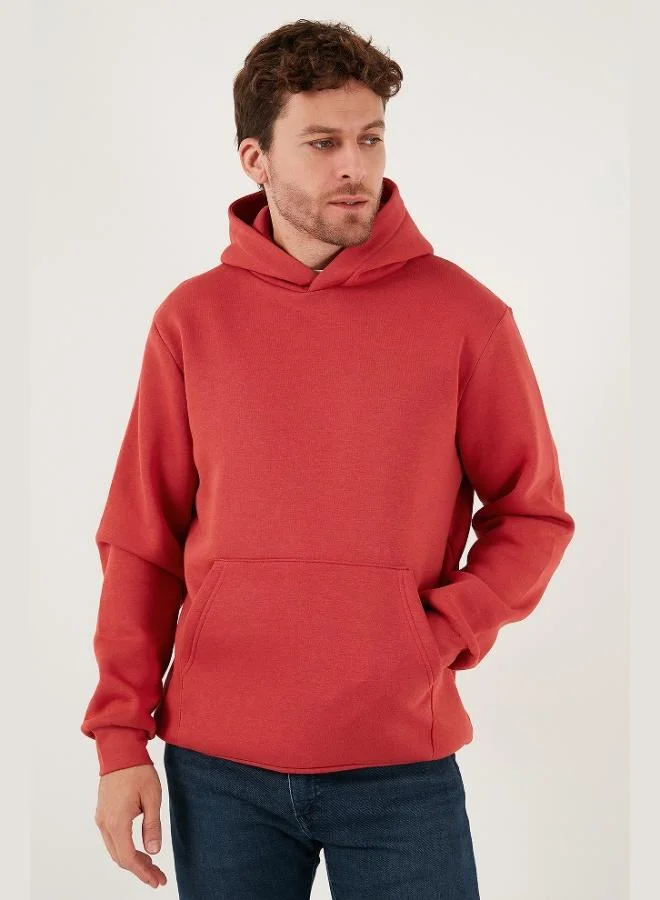 Buratti  Buratti Regular Fit Hooded Kangaroo Pocket Furry Soft Raised Sweat Men's SWEAT 5905281 for Men | Best Price UAE