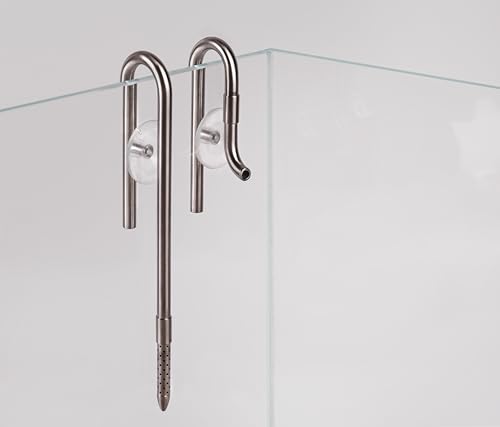 LANDEN 304 Stainless Steel Lily Pipes with Clamps for Rimless Glass Aquarium Inflow and Outflow Set Pipe Diameter 6mm - Image 3