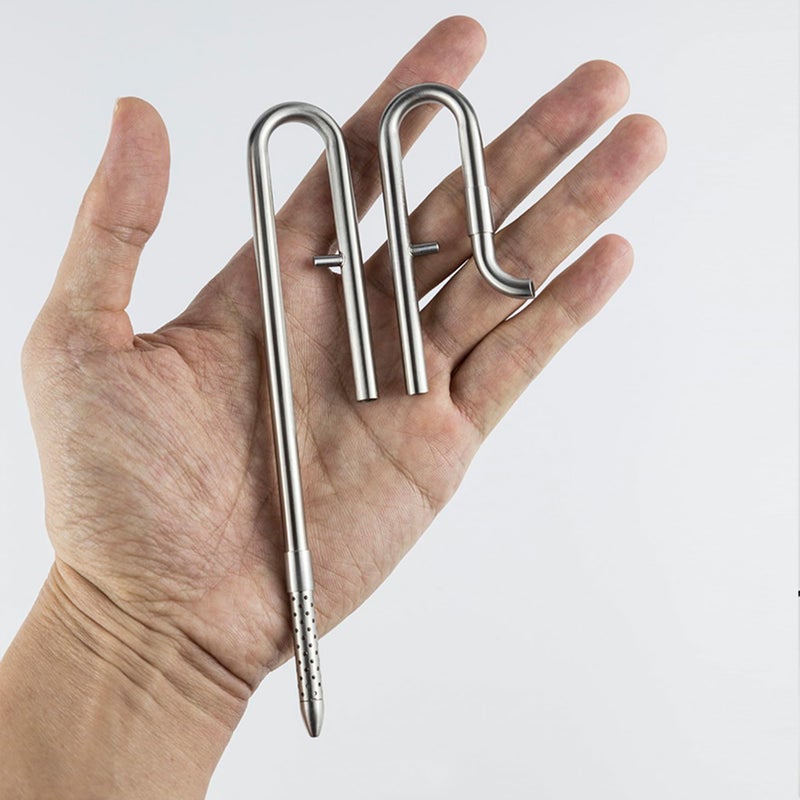 LANDEN 304 Stainless Steel Lily Pipes with Clamps for Rimless Glass Aquarium Inflow and Outflow Set Pipe Diameter 6mm - Image 2
